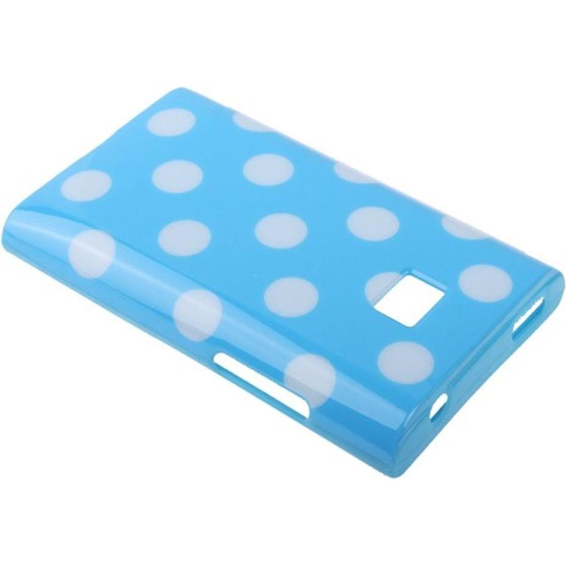 Thumbnail - König Design Schutzhülle TPU Punkte Case für Handy LG Optimus L3 / E400 (LG Optimus L3 II), Smartphone Hülle, Blau