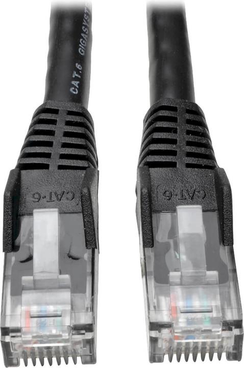 Produktbild Eaton Cat6 Gigabit Snagless Molded UTP Ethernet Cable RJ45 M/M Black 50ft. 15,24m (UTP, CAT6, 15.24 m)