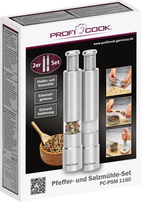 Produktbild Proficook PCPSM 60 Pfeffer Salzmühle (Pfeffer, Salz)