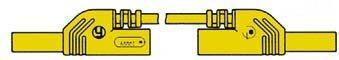 Actual product image Velleman CONTACT PROTECTED INJECTION-MOULDED MEASURING LEAD 4mm 25cm / YELLOW (MLB-SH/WS 25/1)