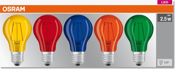 Actual product image Osram Star A DécorColor (E27, 2 W, 235 lm, 1 x, G)