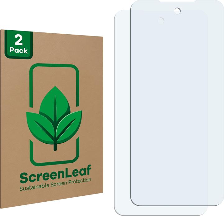 Produktbild ScreenLeaf Schutzfolie nachhaltiger Displayschutz Displayschutzfolie Folie Klar Transparent (2 Stück, Umidigi Bison GT2 Pro)