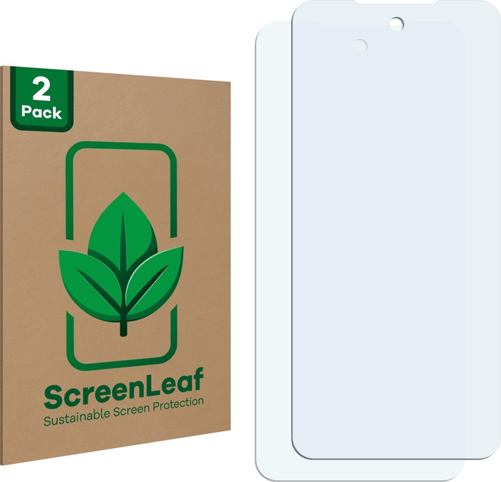 Actual product image ScreenLeaf Protective film sustainable screen protector screen protector film clear transparent (2 Piece, Umidigi Bison GT2 Pro)