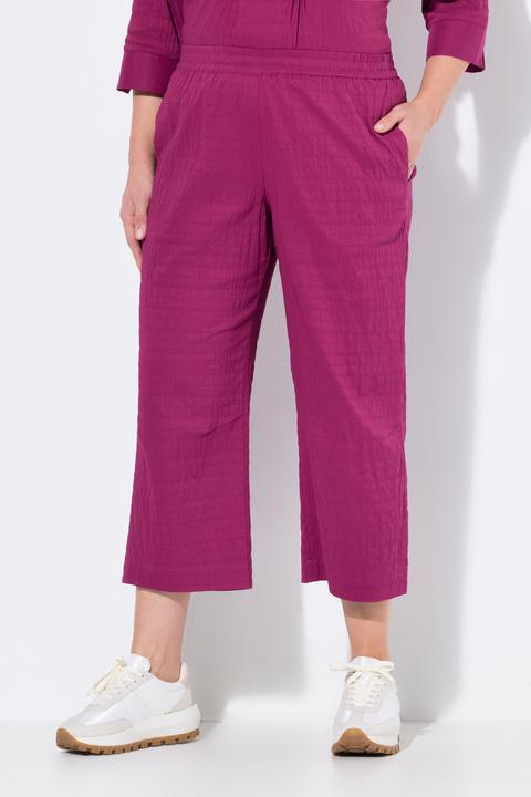 Image du produit Ulla Popken Pantalon 7/8 Ruby, genou formé, jambe droite, taille élastique (44)