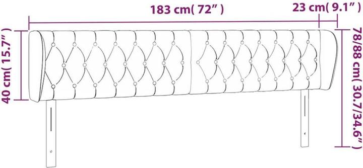 Actual product image vidaXL Kopfteil (183 x 23 x 88 cm)