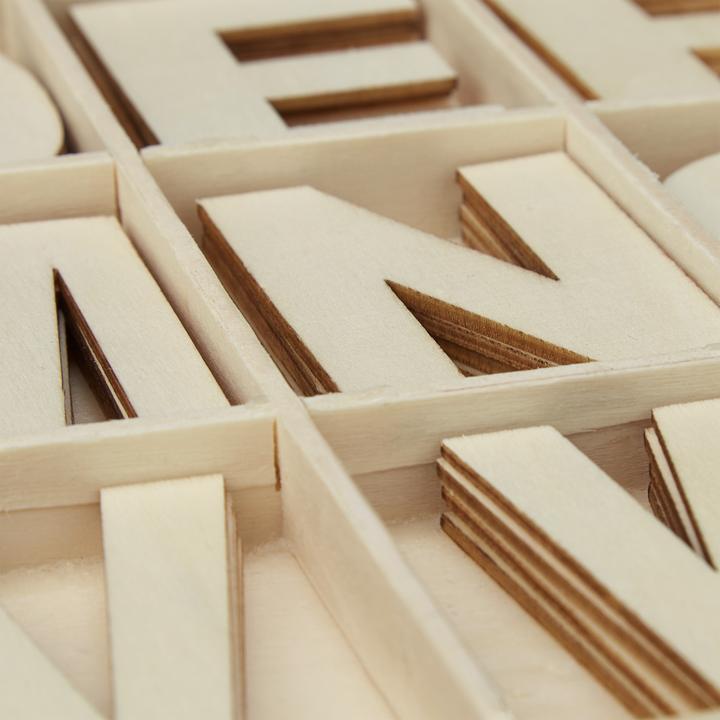 Actual product image Relaxdays Wooden letters set