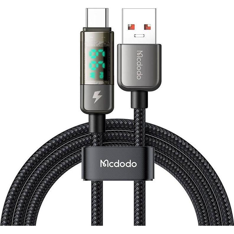 Mcdodo CA-3630 USB-A to USB-C cable, auto power off, PD 100W, 1.2m (black) (1.20 m), USB Kabel