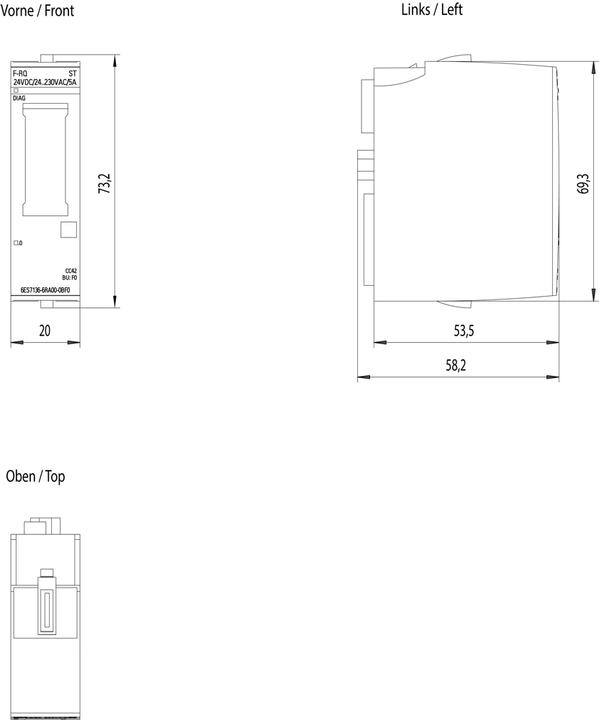 Actual product image Siemens Electronic module 1x24VDC/24...230VAC 6ES7136