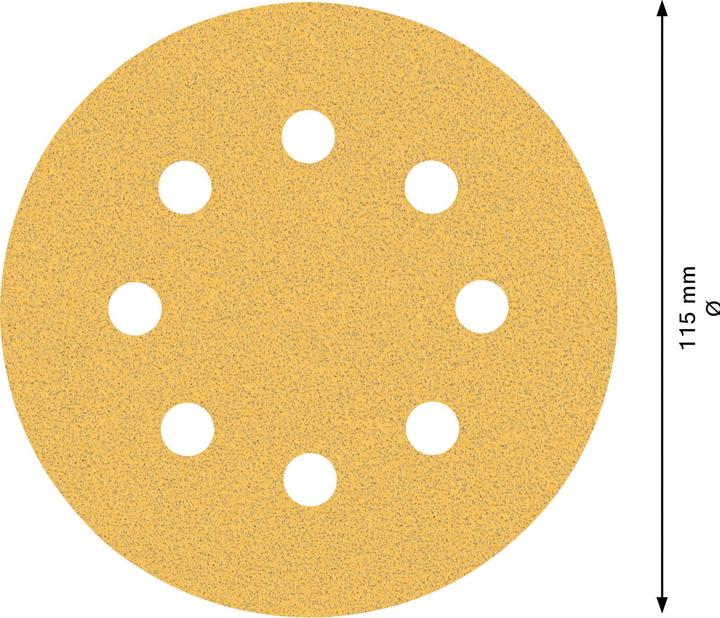 Produktbild Bosch Professional Zubehör EXPERT C470 Schleifpapier mit 8 Löchern für Exzenterschleifer, 115 mm, G 80, 5-tlg. (80)