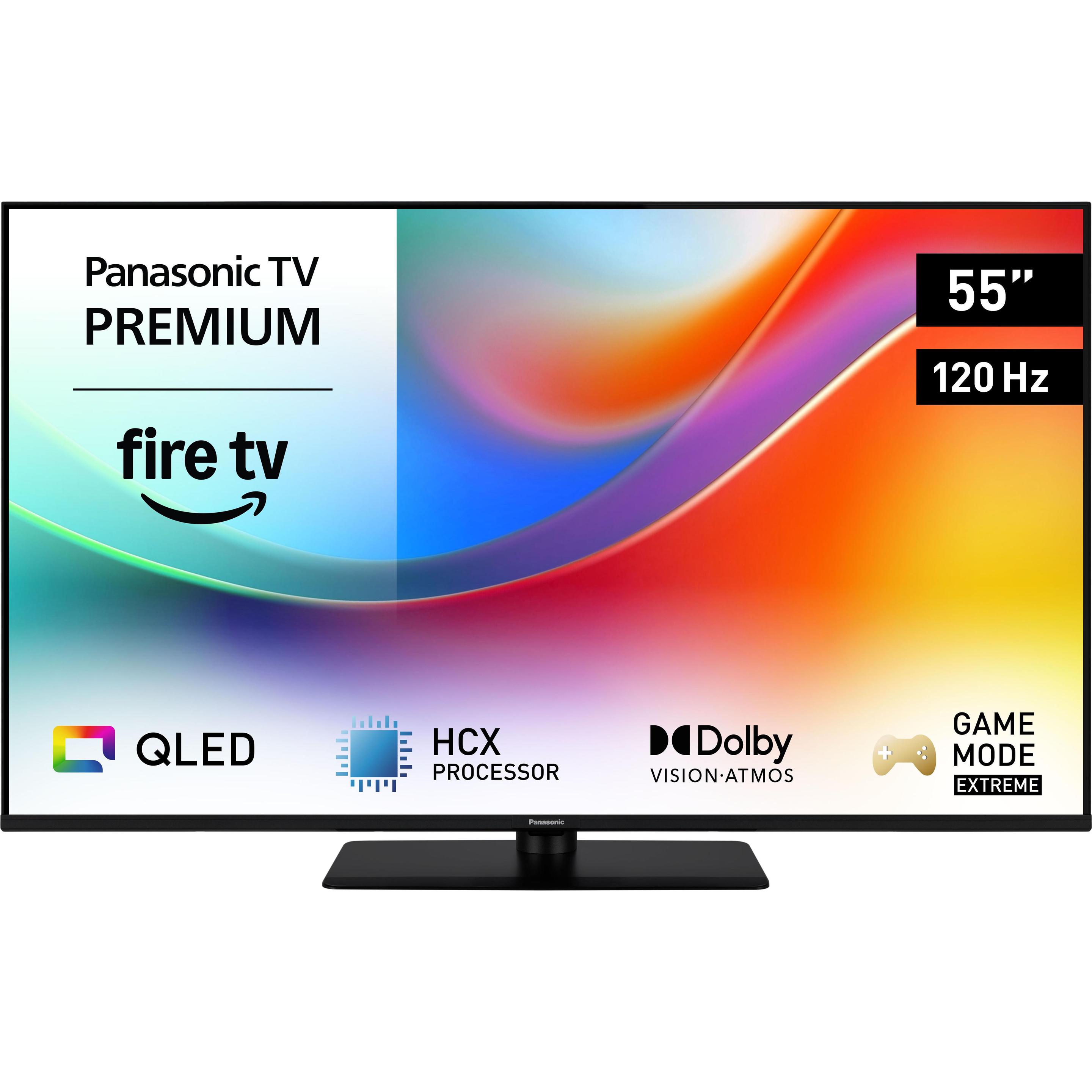 Panasonic TV-55W85BEZ (55", W85B, QLED, 4K, 2025), TV, Schwarz
