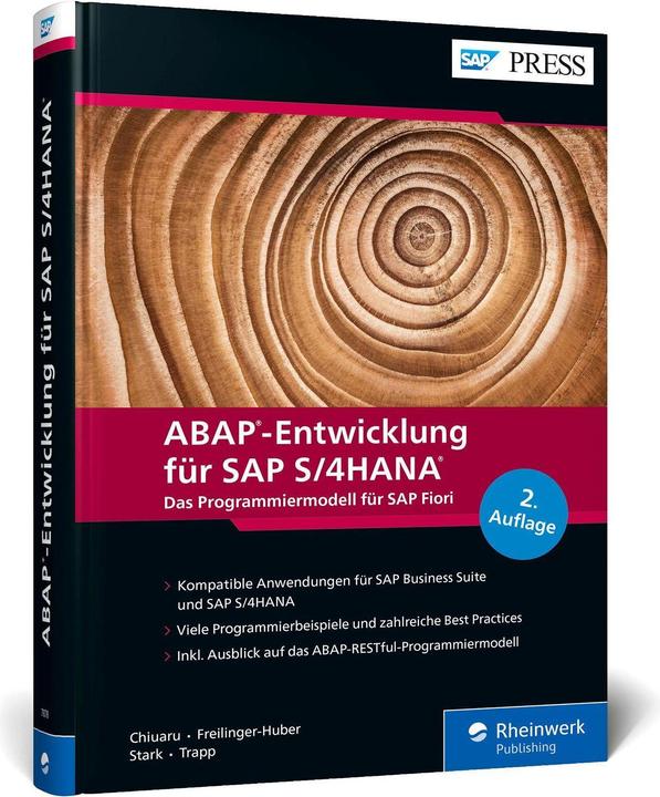 Produktbild ABAP-Entwicklung für SAP S/4HANA (Deutsch, Tobias Trapp, 2021)