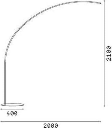 Immagine prodotto Ideal lux COMET Lampada da terra LED 30W dimmerabile bianco caldo 304649 (2850 lm)
