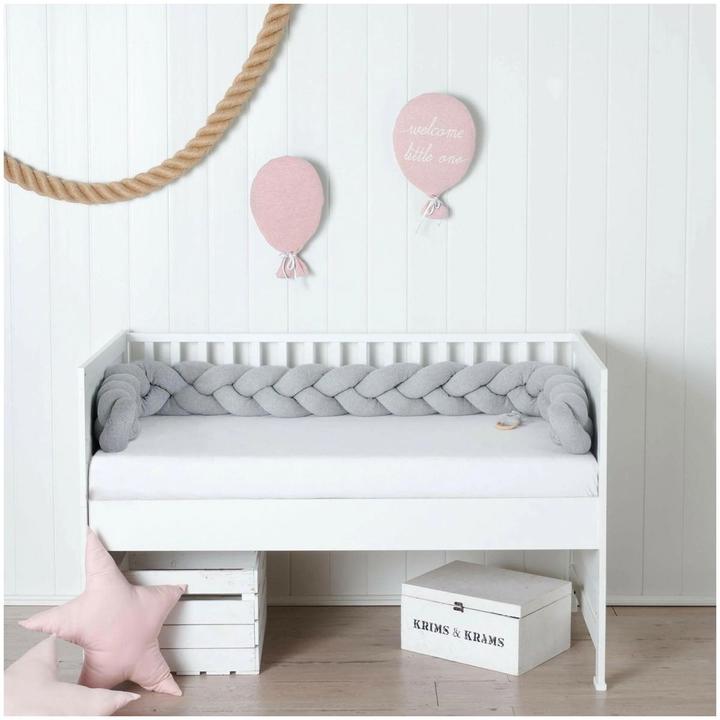 Actual product image nordic coast company Bed Snake Braided Knitted Grey XL