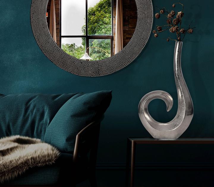 Produktbild FineBuy Vase Blumenvase 47 cm Aluminium Spirale Tischvase Wohndeko Dekovase (1x)