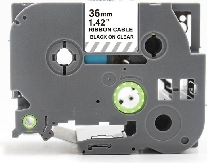 Immagine prodotto Hermex Alternatives Etikettenband zu Brother TZe-FX161 Beschriftungsband (3.60 cm, Nero, Trasparente)