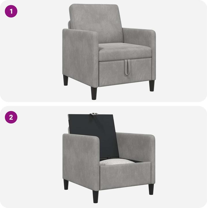 Produktbild vidaXL Sofa mit Stauraum (1-Sitzer)
