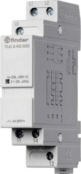 Produktbild Finder Netzüberwachungsrelais 70.61.8.400.0000 70.61.8.400.0000 3-Phasen-Netzüberwachung (208