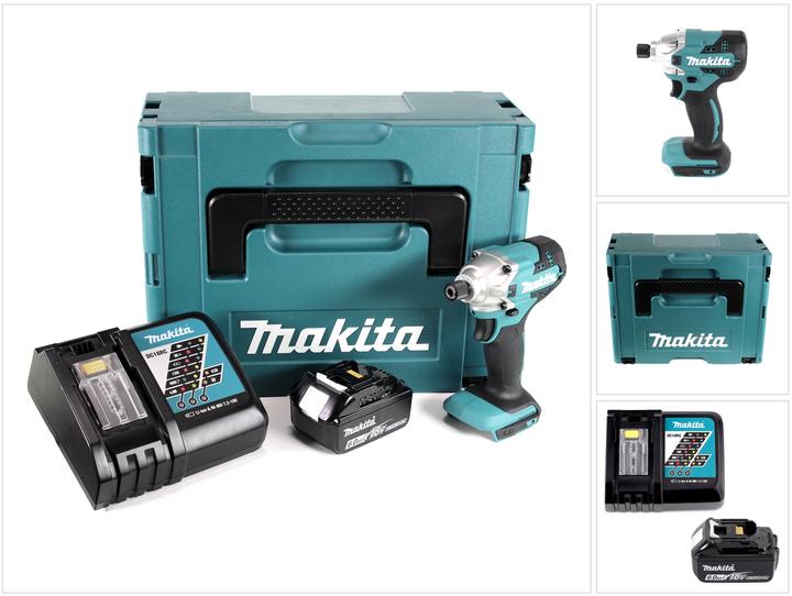 Actual product image Makita DTD 156 RG1J Battery impact wrench 18V 155Nm + 1x battery 6.0Ah + charger + Makpac (Rechargeable battery operated)