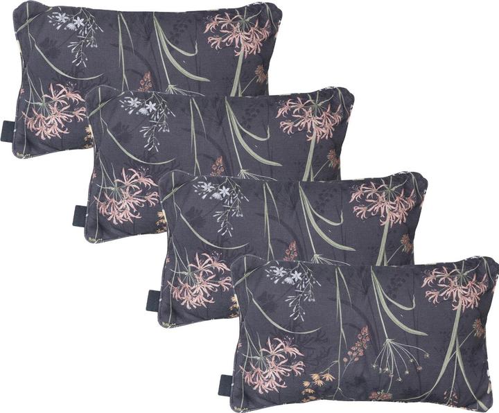 Natura Punto Deko-Kissen Outdoor, Blumenmuster, 4er-Set (30 x 50 cm)