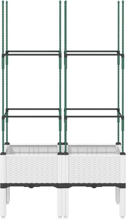 Image du produit vidaXL Bac à plantes avec treillis PP