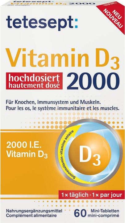 Tetesept Vitamin D3 2000 (60 Piece, Pills, 37 g)