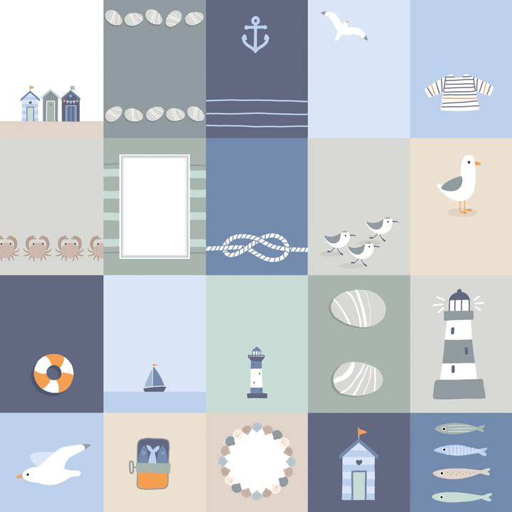 Actual product image Artemio Papier-Set "Marée Haute" (150 g/m², 10x)