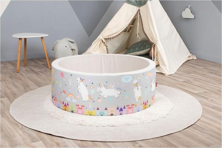 Immagine prodotto Knorrtoys Bällebad soft - "Unicorn grey" - 150 balls grey/white/transparent (ca. 7 cm)