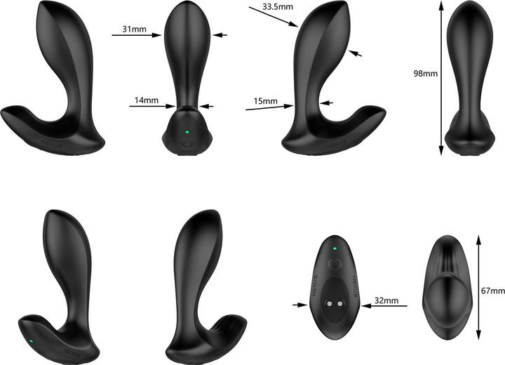 Produktbild Nexus Duo Plug Remote Control Beginner Butt Plug Small Black