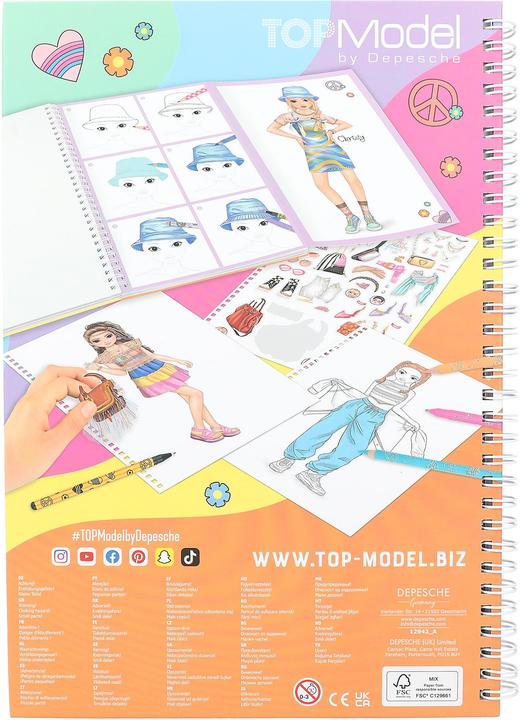 Produktbild Top Model Malbuch-Set mit Stickern