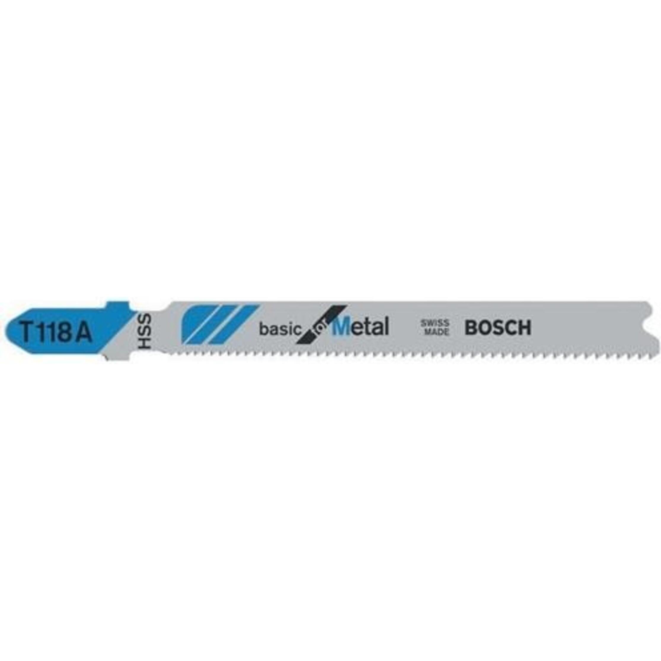 Bosch Professional Zubehör, Sägeblatt, Stichsägeblatt T 118 A Basic for Metal, 3er-Pack