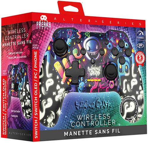 Productafbeelding Freaks and Geeks - SWITCH & PC Draadloze Bluetooth Controller - Shining Graff - Fosforescerend (Switch)