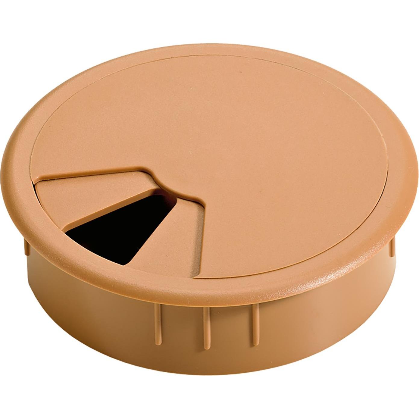 Thumbnail - Hettich, Kabelschutz + Kabelführung, Kabeldurchführung Kunststoff Buche Einlass-Ø 80 mm (Kabeldurchlass, 88 mm)