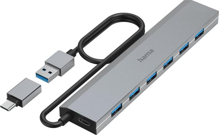 Hama 7 Port USB-Hub (USB-A, USB-C, 7 Ports)