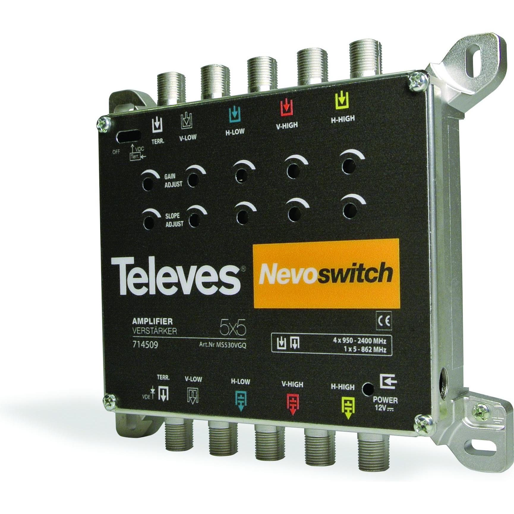 Televes Verstärker 5-fach Guss 30dB f. mS NEVO o.NT MS530VGQ (Verstärker), SAT Zubehör