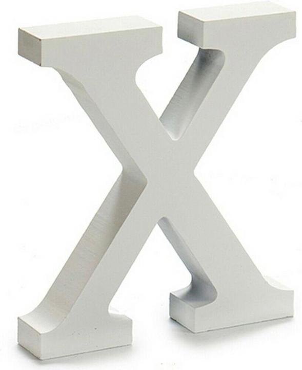 Pincello Buchstabe X Weiss 2 x 16 x 14,5 cm (24 Stück)