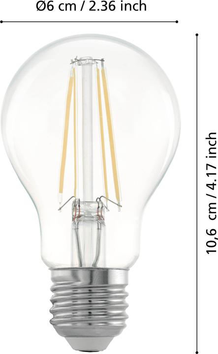 Immagine prodotto EGLO LED 7,3W/827 (60W) chiaro 3-tr (E27, 806 lm, 1 x)