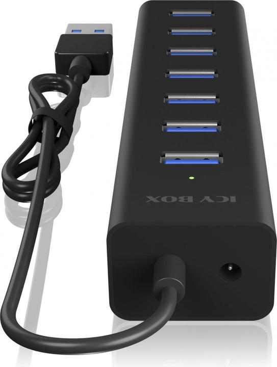 Actual product image Icy Box IB-HUB1700-U3 (USB-A, 7 Ports)