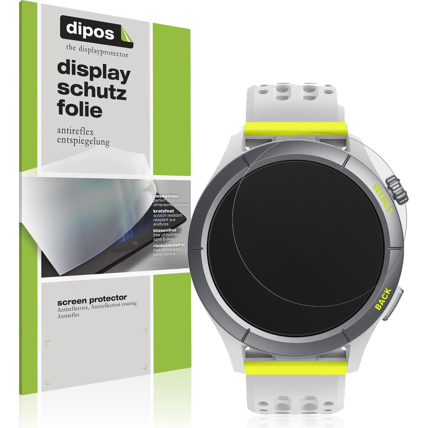 Dipos Displayschutzfolie Antireflex, Smartwatch Schutzfolie, Transparent