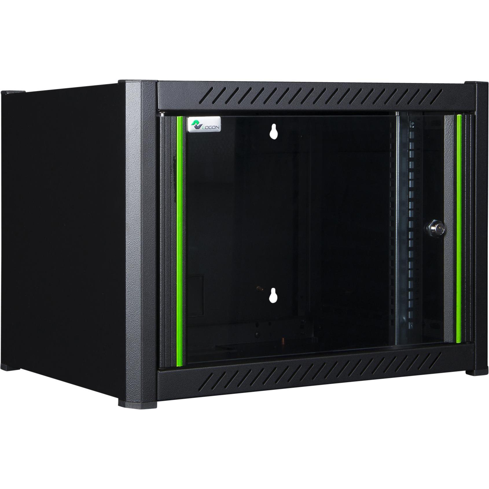Logon RWM06U56BL (6 HE, 19 Zoll Rack), Serverschrank, Schwarz