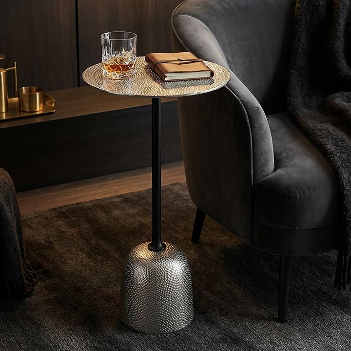 Produktbild FineBuy Beistelltisch Aluminium Anstelltisch Metall Wohnzimmertisch Dekotisch Couchtisch