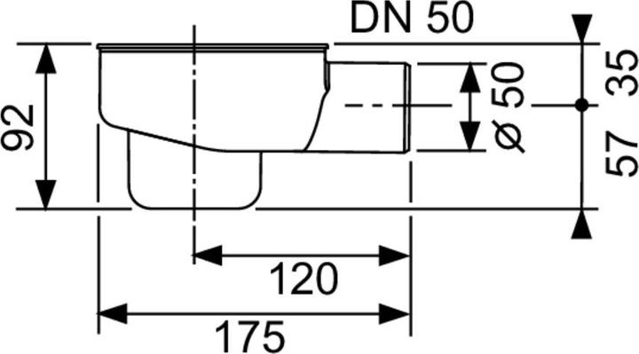 Produktbild TECE TECEdrainline Ablauf norm, mit seitlicher Auslauf, DN 50 (Ablaufgarnitur)