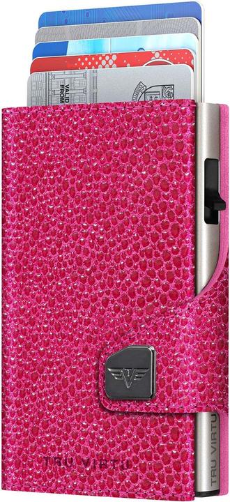 Actual product image Tru Virtu Click & Slide credit card holder wallet RFID leather 6.5 cm