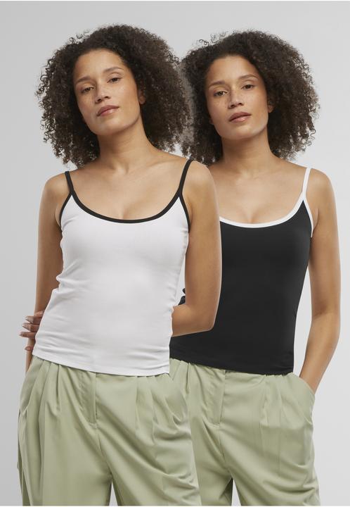 Produktbild Urban Classics Ladies Contrast Basic Top 2-Pack - 190989 (L)