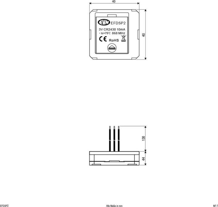 Produktbild EVN EFDSP2 FunkDimmerSender 868MHz IP20
