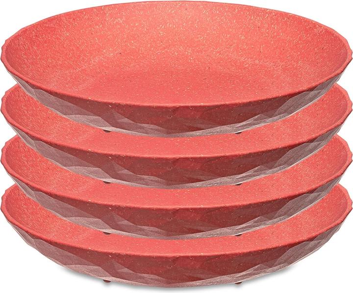 Actual product image Koziol Soup & Pasta Plate Club 4 pieces, Red (4 x, 22 cm)