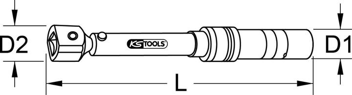 Productafbeelding KS Tools Industriële dopsleutel, aansluiting 9x12 mm, 20-100 Nm (20 Nm, 100 Nm)