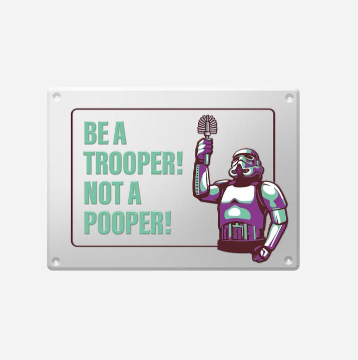 Produktbild Itemlab Original Stormtrooper Metal Sign Stormpooper (21 x 15 x 1.5 cm)