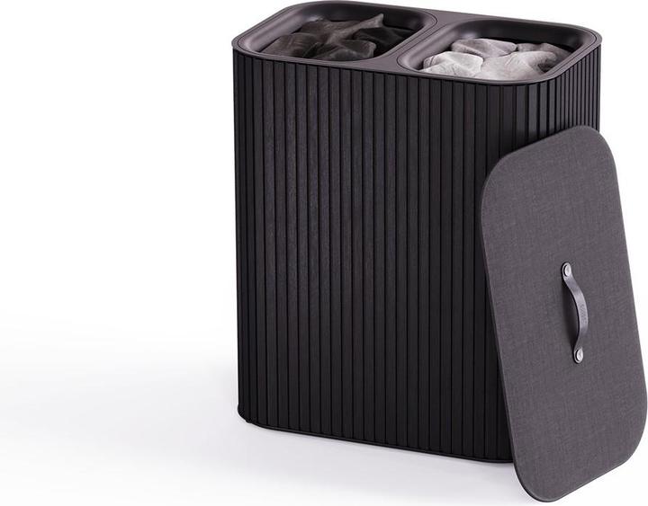 Image du produit Joseph Joseph Wäschekorb 90l Bambus schwarz Tota Twin Luxe (90 l)