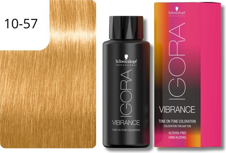 Immagine prodotto Schwarzkopf Professional IGORA VIBRANCE Tone On Tone Coloration (10-57 Toner morbido oro-rame)