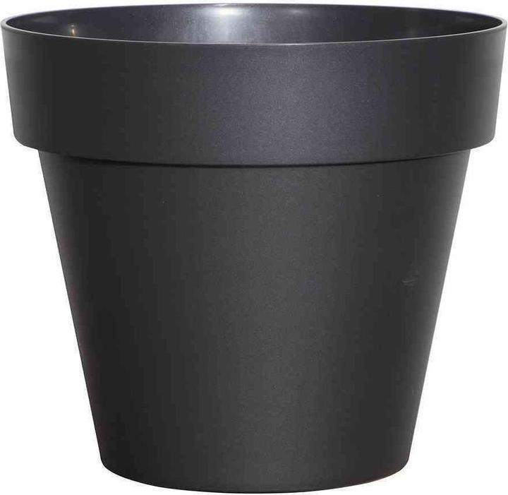 Euro3plast Pflanzkübel Mitu, rund, Ø 30x27 cm, aus Kunststoff in anthrazit (30 cm)
